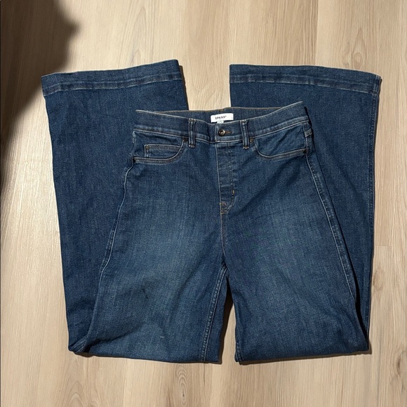SPANX Dark Blue Flare & Wide Leg Jeans - Picture 2 of 7